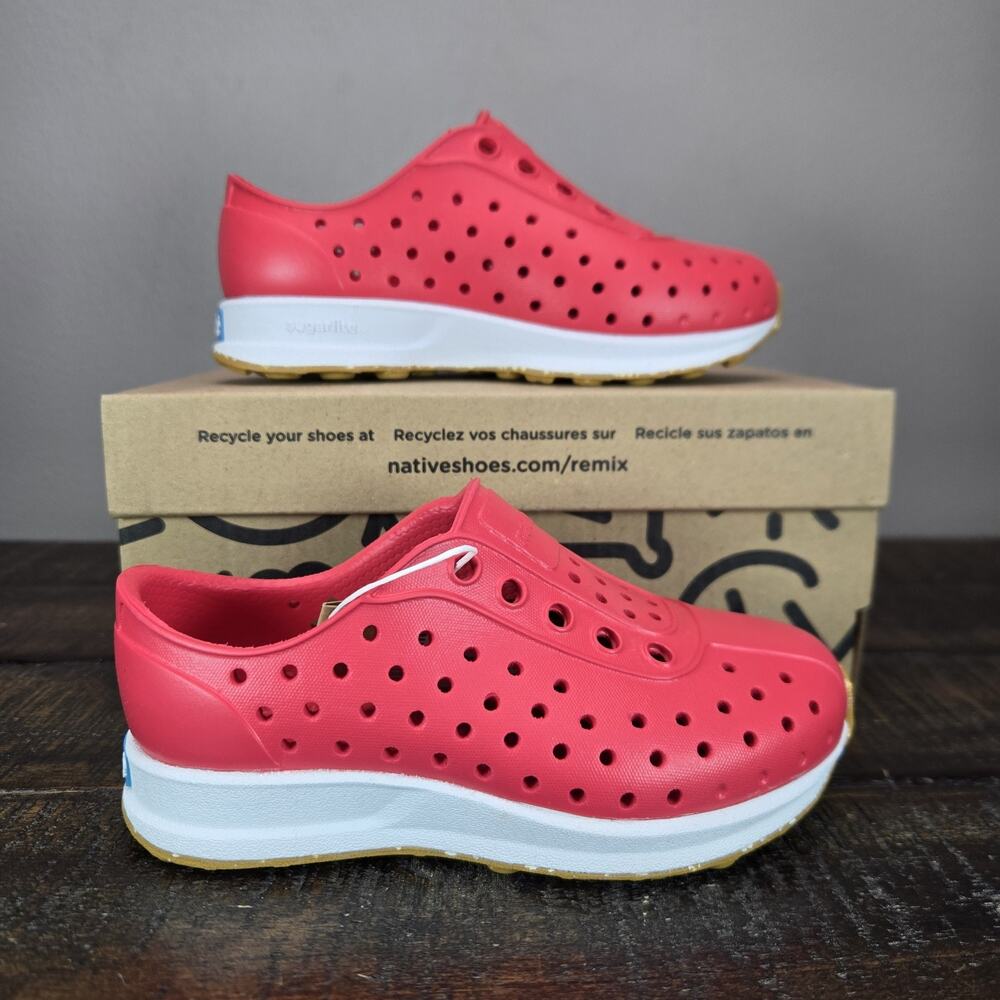NEW Native Robbie Sugarlite Kids Size C6 Slip‑On Shoes Casual Water Shoes Red